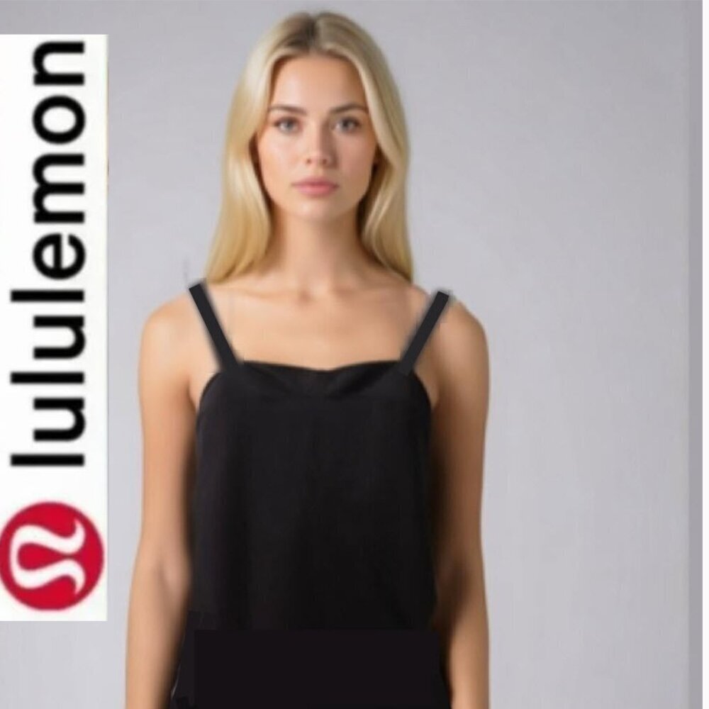 Lululemon Black Tank Top with bra size 6